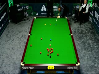 2025斯诺克沙特大师赛第四轮（48进32） 斯蒂芬·马奎尔5-0安东尼·麦克吉尔 20250812