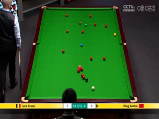 24-25赛季斯诺克世锦赛第二轮 丁俊晖4-13卢卡·布雷塞尔（第三阶段） 20250429