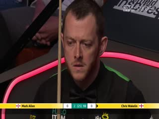 24-25赛季斯诺克世锦赛第二轮 克里斯·韦克林12-4马克·艾伦（第二阶段） 20250425
