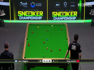 斯诺克利雅得狂欢季沙特大师赛第二轮 约翰·希金斯4-0丁俊晖 20251120