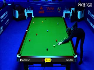 2025斯诺克武汉公开赛延期资格赛及64进32 大卫·吉尔伯特5-0哈里斯·塔希尔 20250824