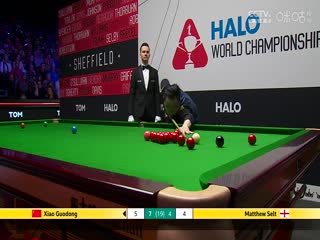 24-25赛季斯诺克世锦赛第一轮 肖国栋10-4马修·塞尔特（第二阶段） 20250420