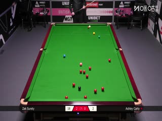2025斯诺克英国公开赛 扎克·舒尔蒂4-0阿什利·卡蒂 20250923